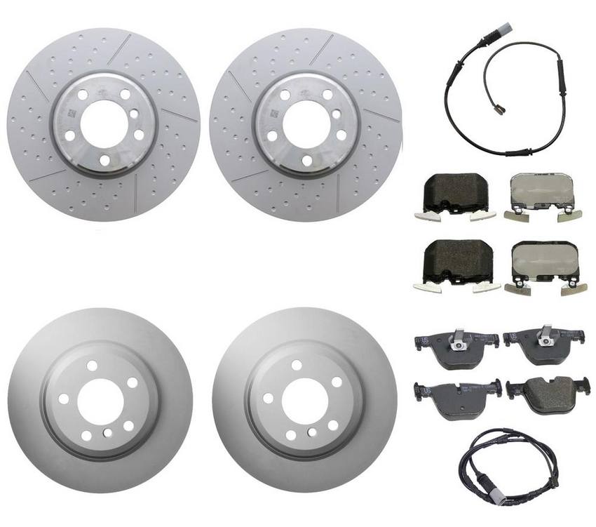 BMW Brake Kit - Pads and Rotors Front &  Rear (340mm/330mm)